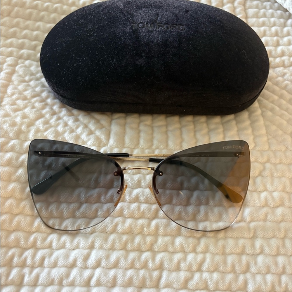 Tom Ford Women's Gradient Black and Brown Sunglasses